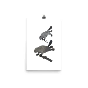 Black silhouettes of a person falling down against a white background.