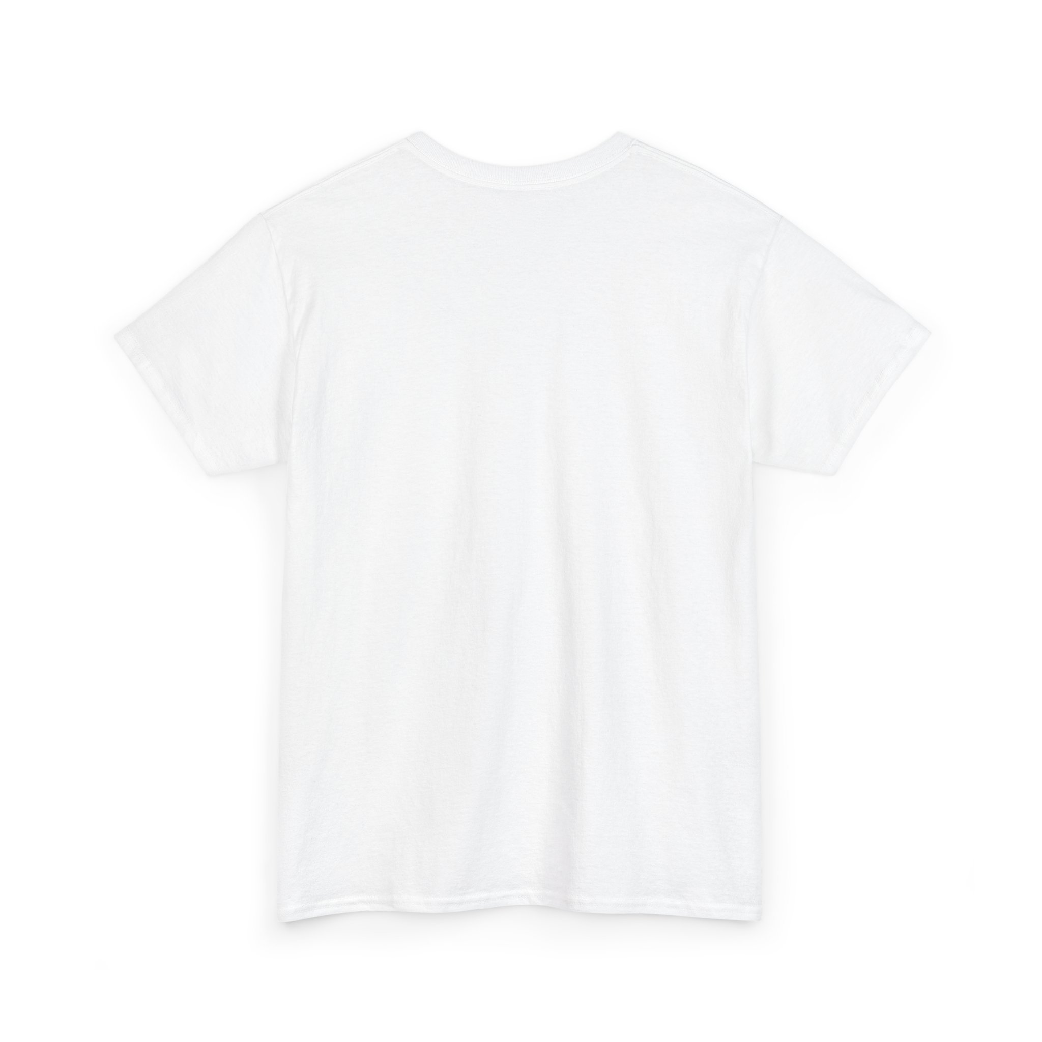 Plain white short-sleeve t-shirt displayed from the back.