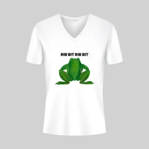 White T-shirt with a green frog and the text 'Frog Not Dog Bet'.