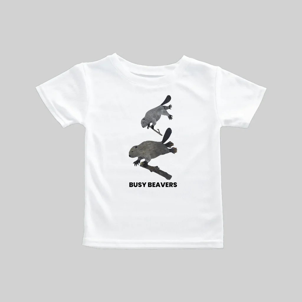 White t-shirt with a black silhouette design of a person skateboarding over another and the text 'BILLY BALLOONS'.