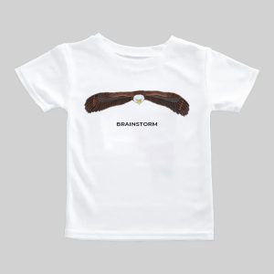 White t-shirt with a brown mustache graphic and 'BLACK MAMBA' text.