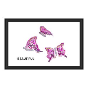 Pink butterflies forming a beautiful pattern with the word 'BEAUTIFUL'.