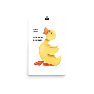 Illustration of a yellow duckling with text about baby ducks.