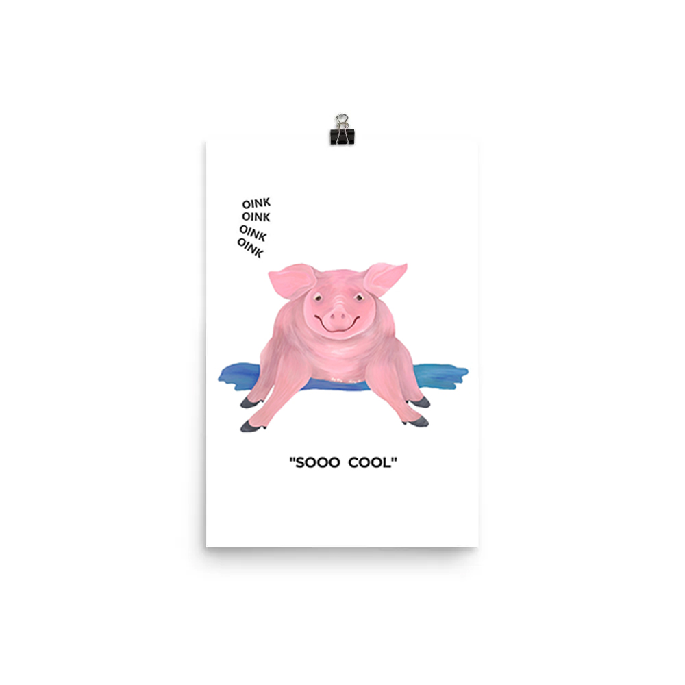 Illustration of a pig with blue wings and the words 'HOGO COGO'.